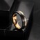 King Will Tungsten Carbide Wedding Band 6mm Rose Gold Line Ring Black and Silver Brushed Comfort Fit 85