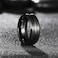 King Will Tungsten Carbide Wedding Band for Men Women8mm Width in Black with Grooved Center Wedding Ring Suitable Suitable for Work Gym Comfort Fit Size 115