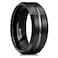 King Will Tungsten Carbide Wedding Band for Men Women8mm Width in Black with Grooved Center Wedding Ring Suitable Suitable for Work Gym Comfort Fit Size 115