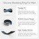 Rinfit Silicone Rings for Men 9mm Wide 2mm Thick Mens Rubber Wedding Bands Infinity Ring with 2 Layers Pack F Size 14