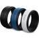Rinfit Silicone Rings for Men 9mm Wide 2mm Thick Mens Rubber Wedding Bands Infinity Ring with 2 Layers Pack F Size 14