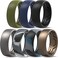 ThunderFit Mens Patterned Silicone Rings 8mm Wide 22mm Thick Rubber BandsVariety Multipack 147