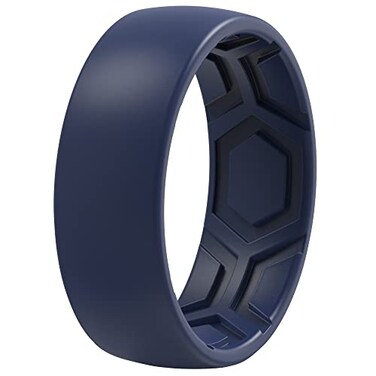 ThunderFit Mens Patterned Silicone Rings 8mm Wide 22mm Thick Rubber BandsVariety Multipack 147