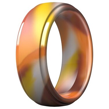 ThunderFit Silicone Mens Wedding Rings 10mm Wide 25mm Thick Rubber Wedding Bands Variety Multipack 14