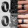 ThunderFit Silicone Mens Wedding Rings 10mm Wide 25mm Thick Rubber Wedding BandsVariety Multipack 17
