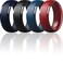 ThunderFit Silicone Mens Wedding Rings 10mm Wide 25mm Thick Rubber Wedding BandsVariety Multipack 17