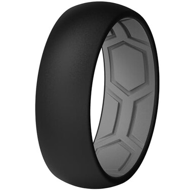 ThunderFit Unisex Silicone Wedding Rings Rubber Engagement Bands 18mm Thick 8mm Wide Size 105 2020mm