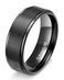 TIGRADE 4mm 6mm 8mm 10mm Titanium Rings BlackSilverGold Wedding Band Matte Comfort Fit for Men Women Size 315 Black 8MM Size 75