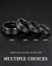 TIGRADE 4mm 6mm 8mm 10mm Titanium Rings BlackSilverGold Wedding Band Matte Comfort Fit for Men Women Size 315 Black 8MM Size 75