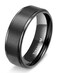 TIGRADE 4mm 6mm 8mm 10mm Titanium Rings BlackSilverGold Wedding Band Matte Comfort Fit for Men Women Size 315 Black 8MM Size 75