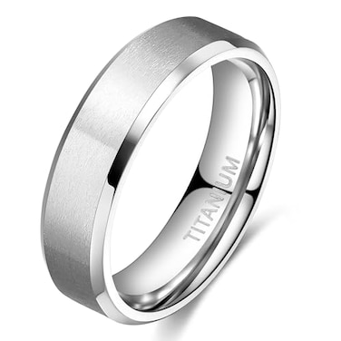 TIGRADE Titanium Rings 4MM 6MM 8MM 10MM Wedding Band in Comfort Fit Matte for Men Women Size 315 Silver 6mm Size 75