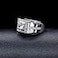 Tobestu Rhodium Plated Simulated Diamond Square Wedding Band Rings for Men Engagement Promise Anniversary Ring for Him Platinum Size 8 KR2012D