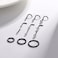 AMASIS 12Pcs Black Nose Rings and Studs Set 18G Hinged Nose Hoops 6mm 8mm 10mm with 20G CZ Nose Studs L Shape Corkscrew Straight 316L Stainless Steel Nostril Piercing Jewelry