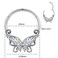 CHARMONLINE 16G 316L Stainless Steel Daith Earrings Hoop Butterfly Nose Ring Septum Hoop Hinged Segment Clicker Daith Clicker Helix Ear Piercing Tragus Conch Piercing Jewelry