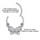 CHARMONLINE 16G 316L Stainless Steel Daith Earrings Hoop Butterfly Nose Ring Septum Hoop Hinged Segment Clicker Daith Clicker Helix Ear Piercing Tragus Conch Piercing Jewelry