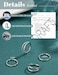 Dochais 4PCS 18G Nose Rings Hoops Surgical Steel Earrings Tragus Septum Piercing CZ Clicker Septum Ring Hinged Segment Septum Conch Lip Cartilage Double Hoops 8mm 10mm For Women Men ASilver16G10mm