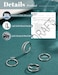 Dochais 4PCS 18G Nose Rings Hoops Surgical Steel Earrings Tragus Septum Piercing CZ Clicker Septum Ring Hinged Segment Septum Conch Lip Cartilage Double Hoops 8mm 10mm For Women Men ASilver16G10mm