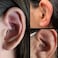 ENVYOU 2 Pcs Heart Daith Piercing Jewelry Hypoallergenic Clicker Hoop 16G Rook Cartilage Helix Earrings 16G 8mm10mm Heart Silver