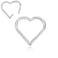 ENVYOU 2 Pcs Heart Daith Piercing Jewelry Hypoallergenic Clicker Hoop 16G Rook Cartilage Helix Earrings 16G 8mm10mm Heart Silver