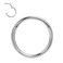 FANSING G23 Titanium Hinged Piercing Rings Hoop Silver 16 Gauge 10mm