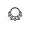FANSING Halloween Cobweb Septum Ring Black 8mm Surgical Steel 16g