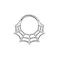 FANSING Halloween Cobweb Silver Septum Ring 16g 8mm Surgical Steel Daith Piercing Body Jewelry 16 Gauge