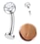 FIASASO Floating Titanium Belly Button Rings Hypoallergenic G23 Titanium Internally Threaded Belly Ring 14G Belly Piercings for Women Navel Piercings Jewelry round cz 10mm