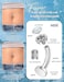 FIASASO Floating Titanium Belly Button Rings Hypoallergenic G23 Titanium Internally Threaded Belly Ring 14G Belly Piercings for Women Navel Piercings Jewelry round cz 10mm
