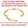 ORANGELOVE Gold Nose Rings 16g Hoop Clicker Seamless Septum Ring Cartilage Helix Tragus Daith Rook Earrings
