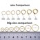 ORANGELOVE Gold Nose Rings 16g Hoop Clicker Seamless Septum Ring Cartilage Helix Tragus Daith Rook Earrings