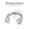 Jovivi 2pc 16G Stainless Steel Cubic Zirconia Horseshoe Multifunctional LipNoseNippleEyebrow Captive Hoop Ring Barbell Tragus Cartilage Stud Earrings