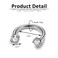 Jovivi 2pc 16G Stainless Steel Cubic Zirconia Horseshoe Multifunctional LipNoseNippleEyebrow Captive Hoop Ring Barbell Tragus Cartilage Stud Earrings