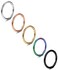 Jstyle 5 Pcs a Set 316L Stainless Steel Septum Piercing Nose Hoop Clicker Ring Hypoallergenic 16G 18G 20G