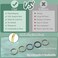 Jstyle 5 Pcs a Set 316L Stainless Steel Septum Piercing Nose Hoop Clicker Ring Hypoallergenic 16G 18G 20G