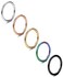 Jstyle 5 Pcs a Set 316L Stainless Steel Septum Piercing Nose Hoop Clicker Ring Hypoallergenic 16G 18G 20G