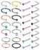 LAURITAMI 18g Nose Rings Surgical Steel Nose Hoops L Shaped Studs Bone Diamond Piercing Jewelry