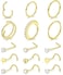 Leocuci Nose Piercings Studs Hoop Nose Rings for Women Jewelry