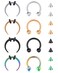 Longita Septum Ring 16g Septum Pincher with Spike 10mm