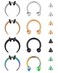 Longita Septum Ring 16g Septum Pincher with Spike 10mm