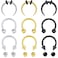 Longita Septum Rings Septum Jewelry 16g Septum Ring Septum Piercing Spike Ball Black Silver Gold