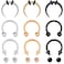 Longita Septum Rings Septum Jewelry 16g Septum Ring Septum Piercing Spike Ball Black Silver Rose Gold