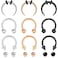 Longita Septum Rings Septum Jewelry 16g Septum Ring Septum Piercing Spike Ball Black Silver Rose Gold