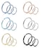 LOYALLOOK 1824Pcs 20G 316L Stainless Steel Nose Ring Hoop Cartilage Hoop Septum Piercing 612mm