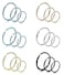 LOYALLOOK 1824Pcs 20G 316L Stainless Steel Nose Ring Hoop Cartilage Hoop Septum Piercing 612mm