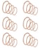 Masedy 24Pcs 20G 316L Stainless Steel Nose Rings Hoop Tragus Cartilage Helix Piercing Lip Septum Ring RoseGold Bendable