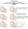 Masedy 24Pcs 20G 316L Stainless Steel Nose Rings Hoop Tragus Cartilage Helix Piercing Lip Septum Ring RoseGold Bendable