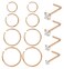 Masedy Nose Rings 12Pcs 20G 316L Stainless Steel L Shaped Nose Studs Cartilage Tragus Septum Piercing 612MM B 12Pcs Rose Gold