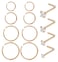 Masedy Nose Rings 12Pcs 20G 316L Stainless Steel L Shaped Nose Studs Cartilage Tragus Septum Piercing 612MM B 12Pcs Rose Gold