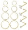 Masedy Nose Rings 12Pcs 20G 316L Stainless Steel L Shaped Nose Studs Cartilage Tragus Septum Piercing Gold