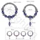 Melighting Black Septum Ring 16G Planet Septum Jewelry Surgical Steel 316L Dangle Daith Piercing Jewelry Clear CZ Helix Earring Conch Tragus Piercing for Women